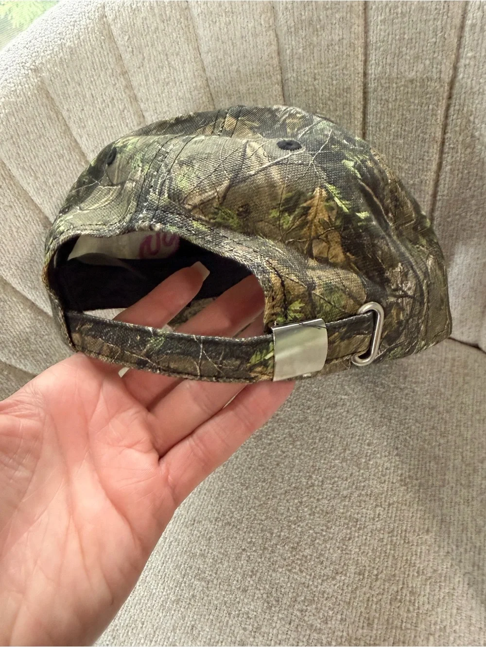 Realtree Camo Baseball Cap with Pink Accents